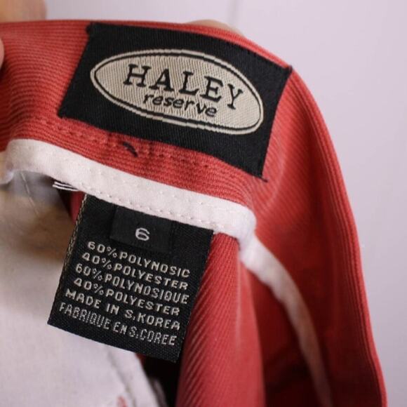 Haley Reserve Golf Shorts Size 6  Salmon Orange Red - Picture 3 of 3